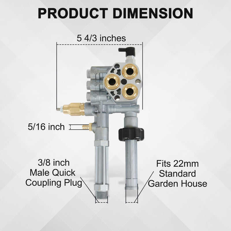 Complete Pump Head with Unloader 2800 PSI for SRMW2.3G28 SRMW2.4G28 Pumps