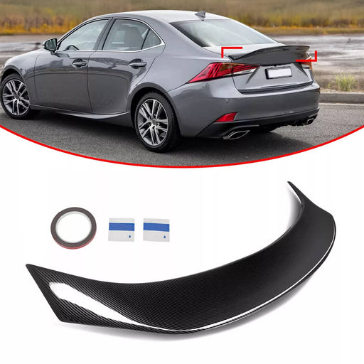 DURAFORCE Carbon Fiber Style Trunk Spoiler Wing for Lexus IS200t IS250 IS350 2014-2020