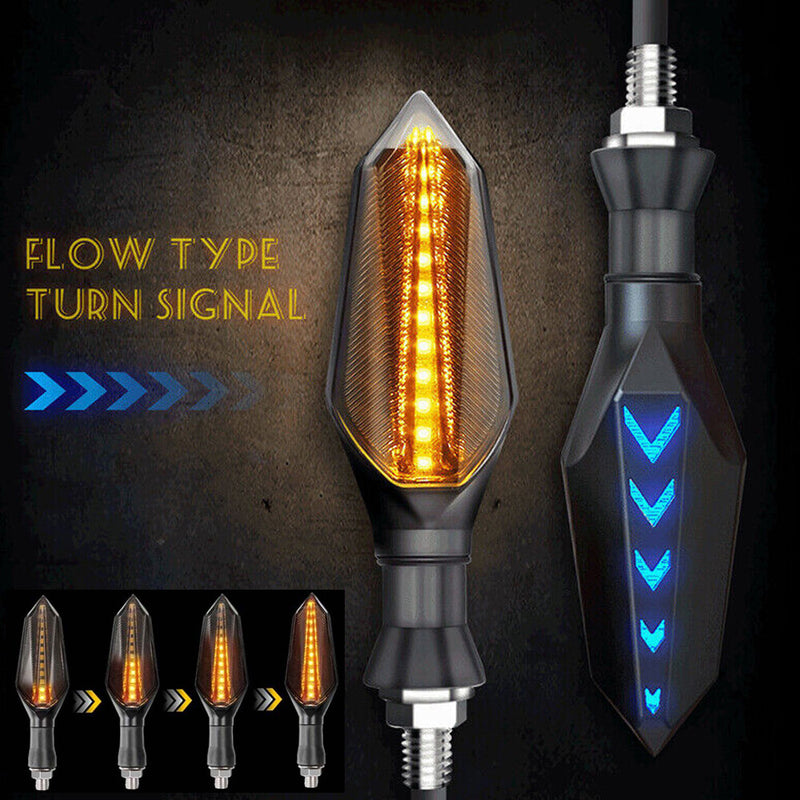4 Pcs Universal Motorcycle Amber LED Turn Signals Lights Blinker Lamp Indicators