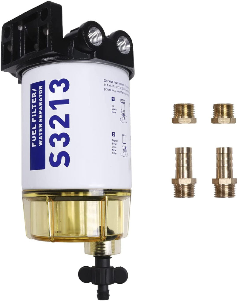 S3213 3/8" NPT Fuel Filter Water Separator System for Marine Outboard