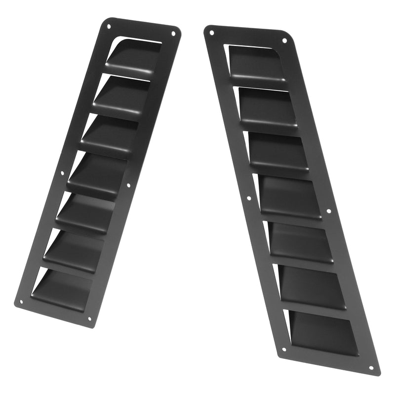 Universal Car Parts Hood Louver Vent Scoop Panel Set Cooling Kit Black