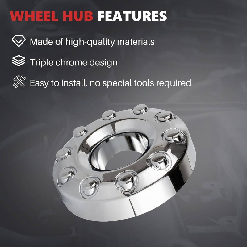 2Pcs Dually 10 Lug Wheel Center Hub Caps for Ford F450 F550 Super Duty 2005-2017