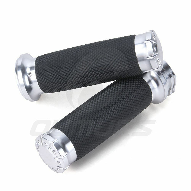 1" Chrome Handlebar Hand Grips for Harley Dyna Sportster XL 1200 883