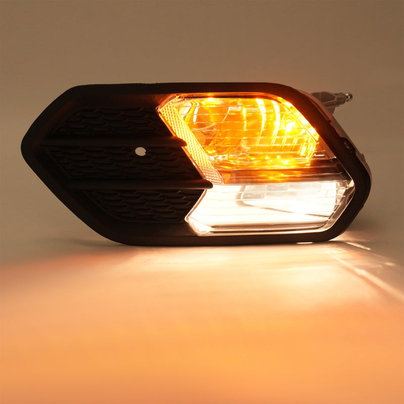 Pair Fog Lights Turn Signal Lamps With Cover for Ford Escape Kuga 2017-2019