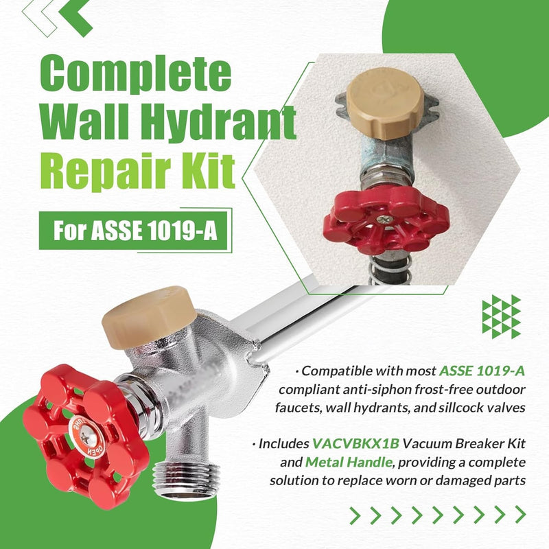 ASSE 1019-A Outdoor Faucet Repair Kit VACVBKX1B Vacuum Breaker 2 Pack