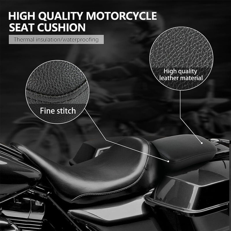 Suction Cup Pillion Passenger Pad Seat Black for Harley Chopper Dyna