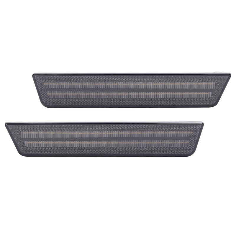 DURAFORCE White/Smoke Rear Bumper LED Side Marker Lights for Dodge Charger 2011-2014 Pair