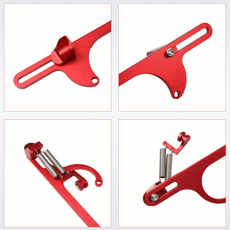 Red Aluminum Throttle Cable Carb Bracket for 4150 4160 Carburetor 350 SBC