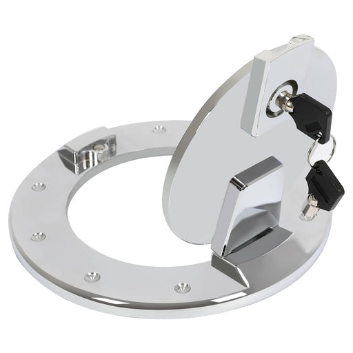 DURAFORCE Locking Fuel Door Gas Tank Cap Cover Aluminum Chrome for Hummer H2 2003-2009