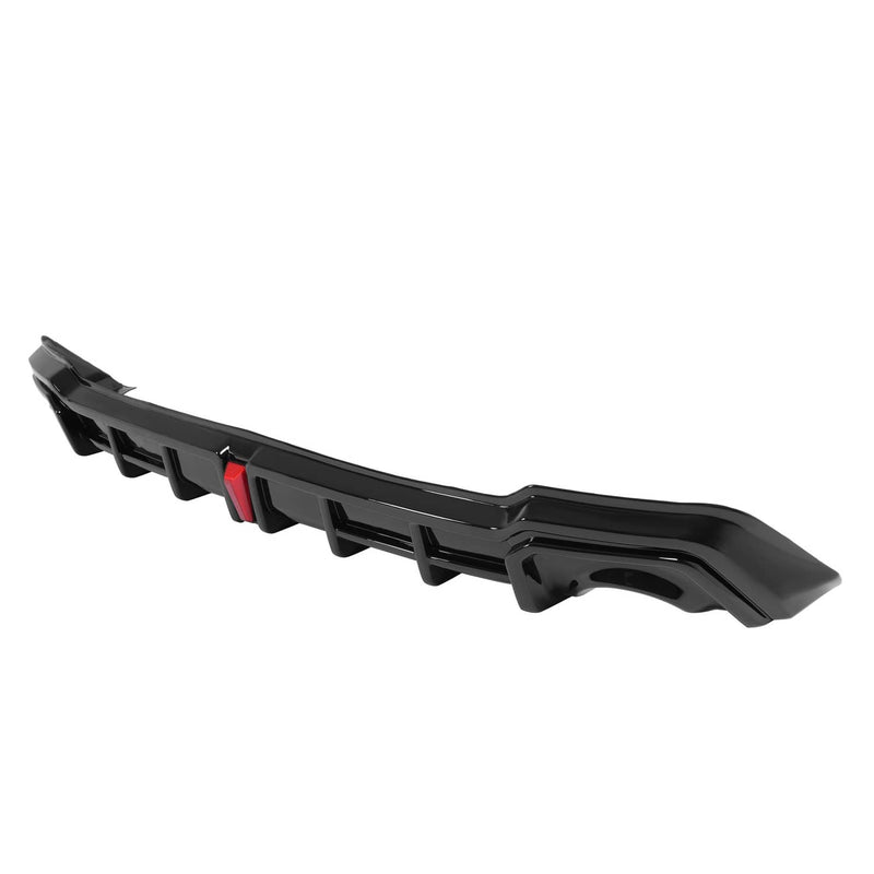 DURAFORCE Rear Bumper Diffuser Corner Spat With LED Light for Honda Civic 22-26 Black