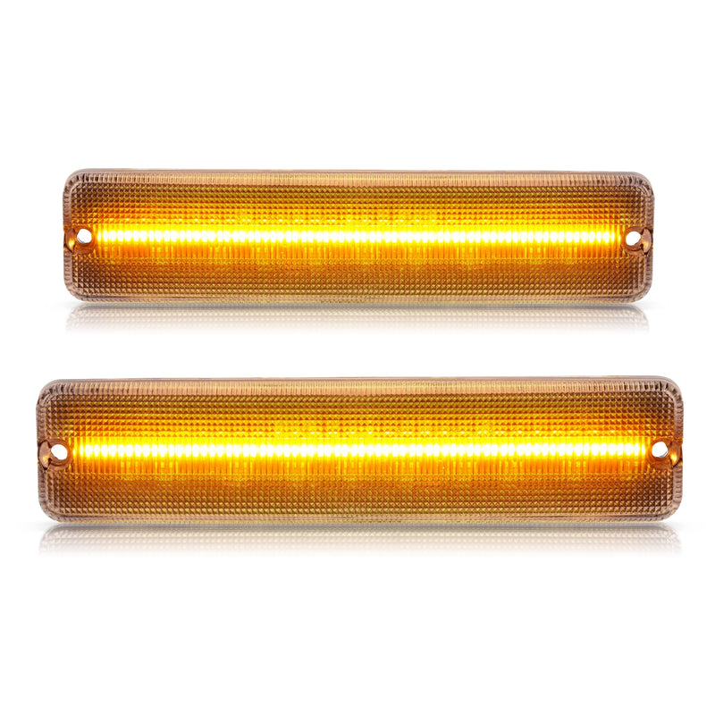 Front Fender LED Side Marker Lights Bumper Lamps for Jeep Wrangler YJ 1987-1995
