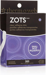 DURAFORCE Zots Clear Adhesive Dots Small 3/16 1/64 Thick for Thermoweb 300 Pkg