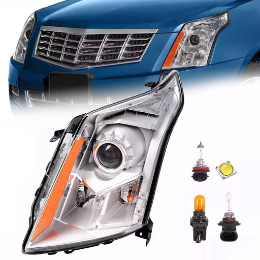 DURAFORCE Left Driver Side Projector Headlight Lamp Clear for Cadillac SRX 2010-2016 DOT