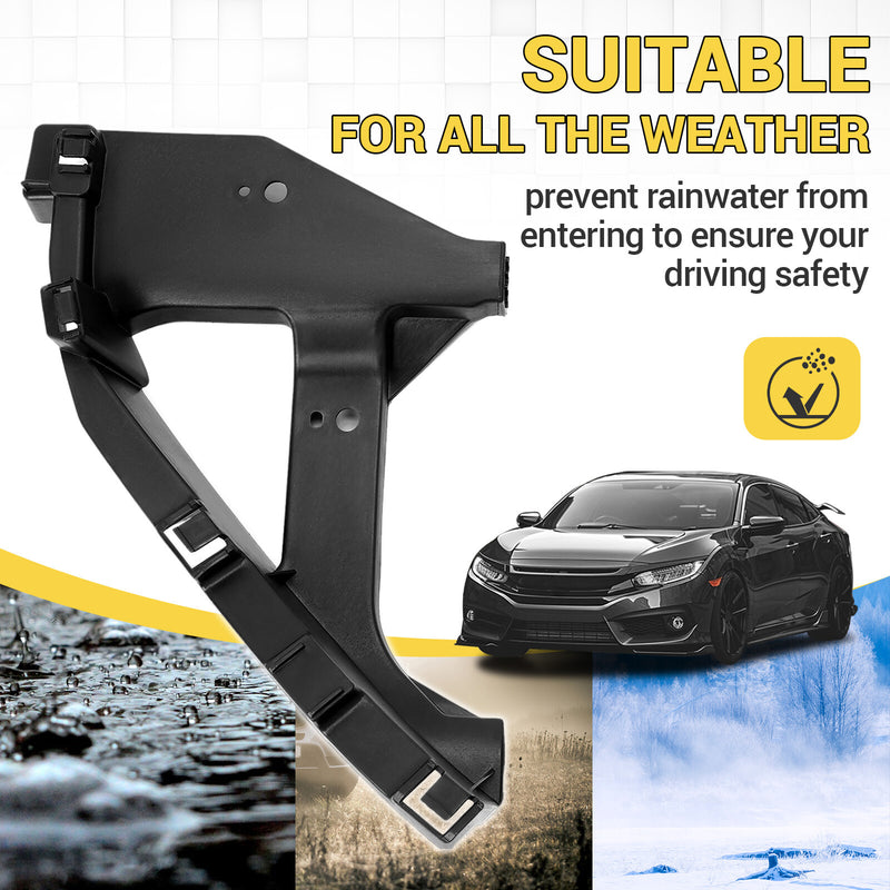 Headlight Bracket for Honda Civic 2016-2021 LH Left Mount Retainer PP Black