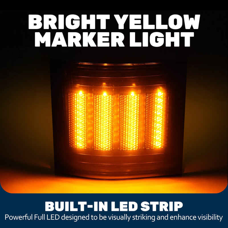 Smoke Sequential LED Corner Marker Lights for Chevy C/K 1500 2500 1994-1999 4PC
