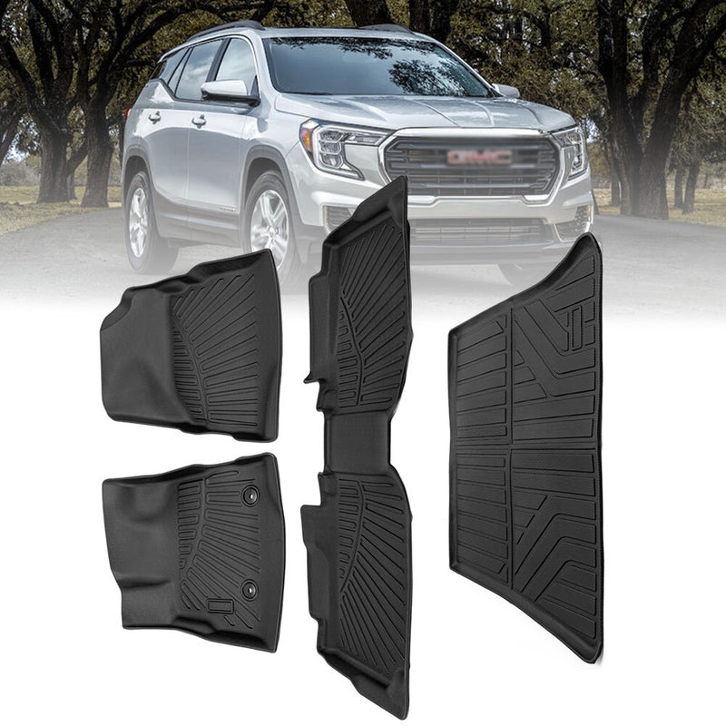 Floor Mats Trunk Cargo Liner For 2012-2017 Chevrolet Equinox & GMC Terrain Black