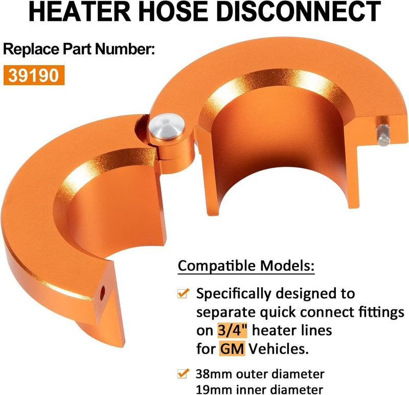 39190 Metal Heater Hose Disconnect Tool for GM Tahoe Silverado 3/4 Inch