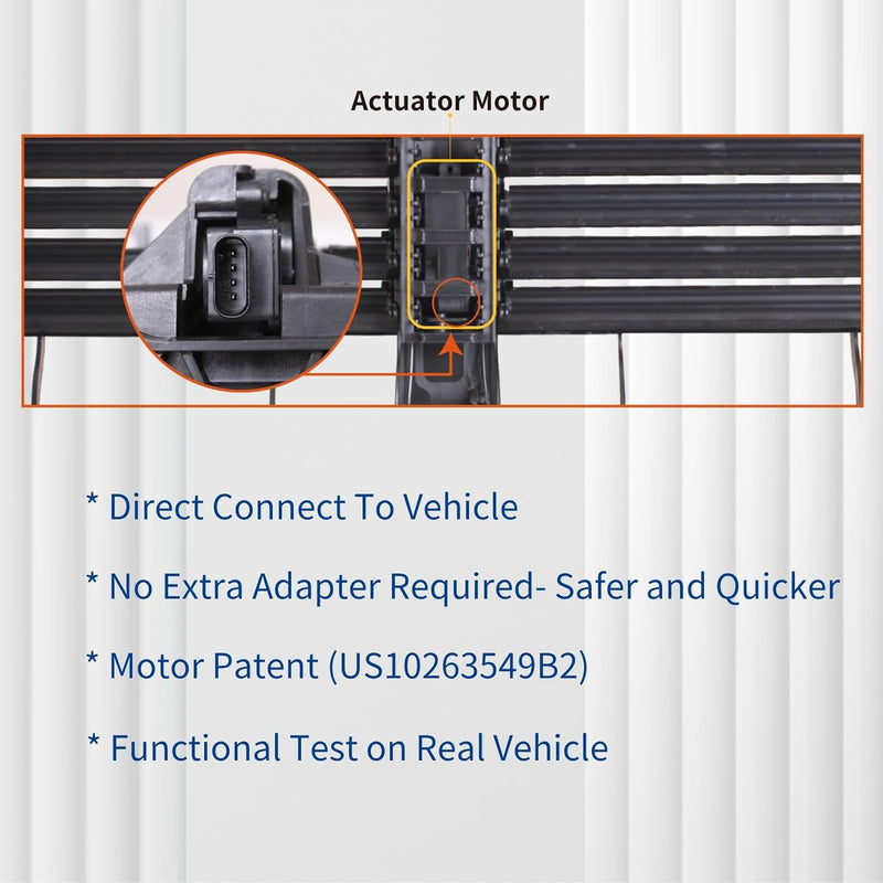 Front Upper Active Grille Shutter w/ Motor for Chevy Equinox GMC 2019-2023