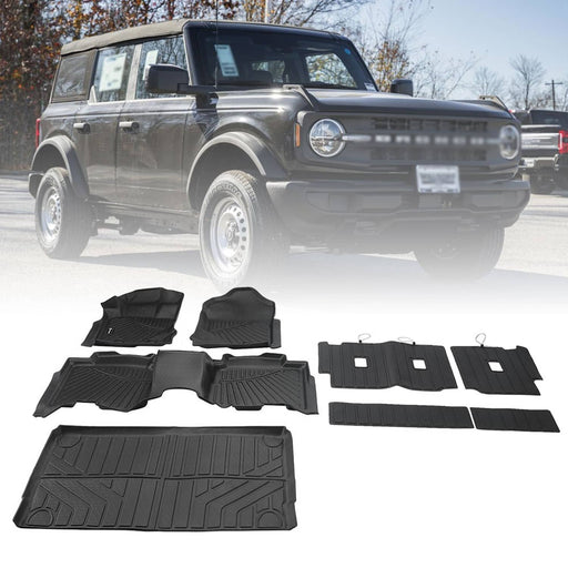 DURAFORCE For Ford Bronco 4 Door Floor Mat Cargo Mat Trunk Liner Back Seat Full Set