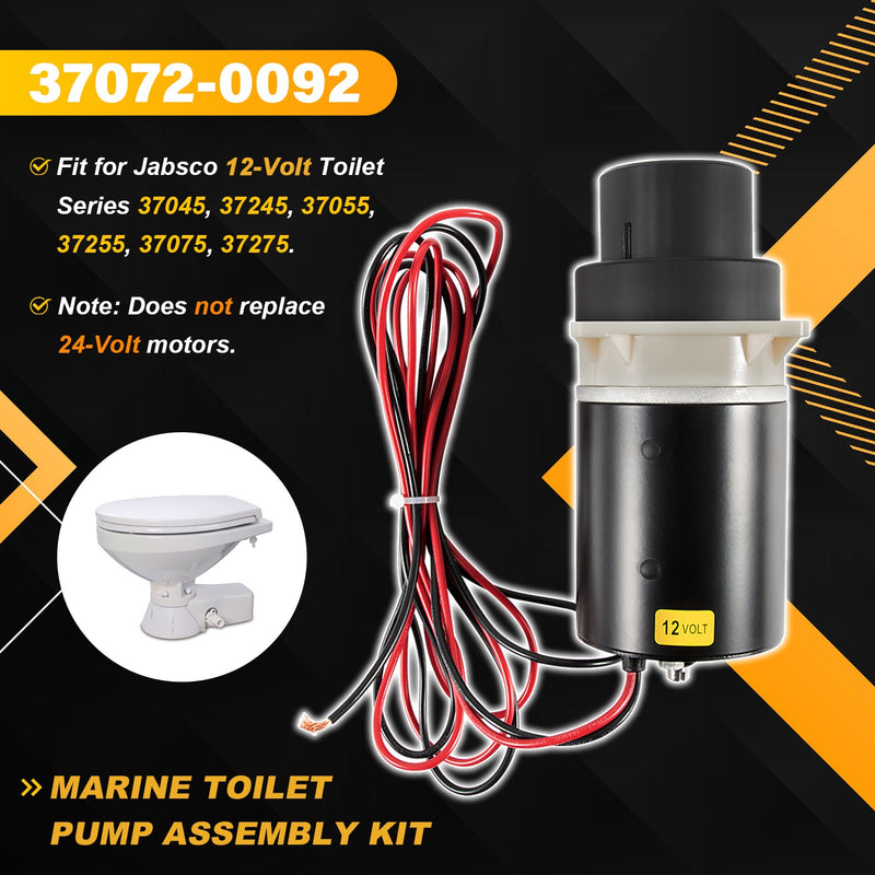 37072-0092 Motor Pump 12V Quiet Flush Designer Series Electric Toilets Replace