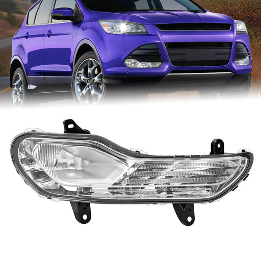 DURAFORCE CJ5Z13200C Fog Light Lamp for Ford Escape 2013-2016 Passenger Side Front Bumper