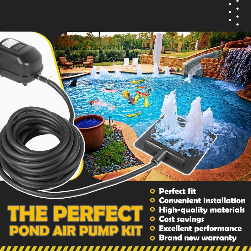 Complete Pond Aeration Kit Fits Water Gardens & Koi Ponds 8,000-16,000 Gallons