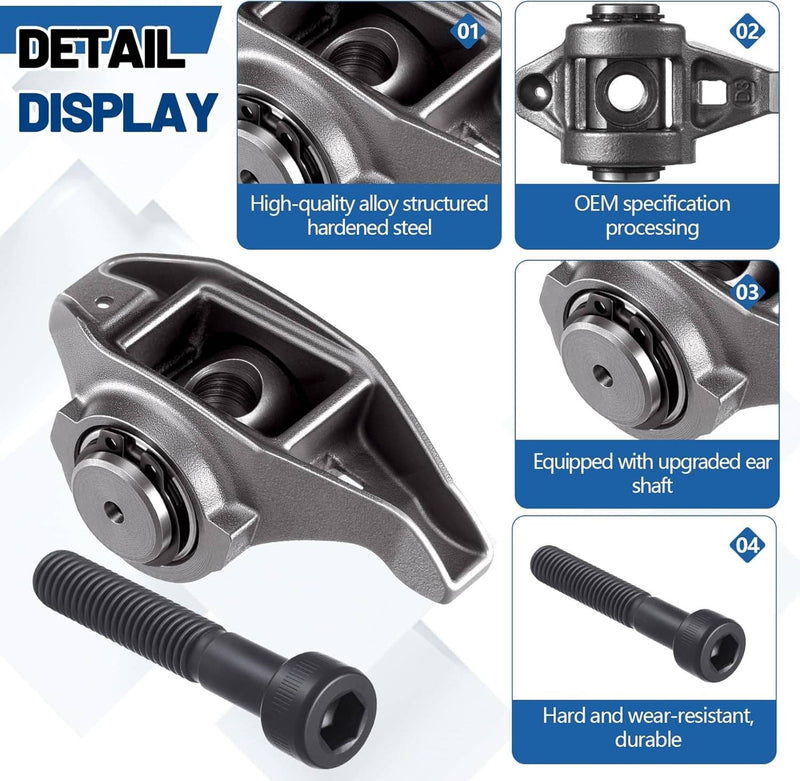 Rocker Arms with Upgraded Trunion Kit for LS1 LS2 LS6 4.8 5.3 5.7 6.0