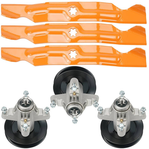 DURAFORCE 50 Inch Deck Spindle Blade Rebuild Kit for Troy Bilt RZT 50 Mustang XP