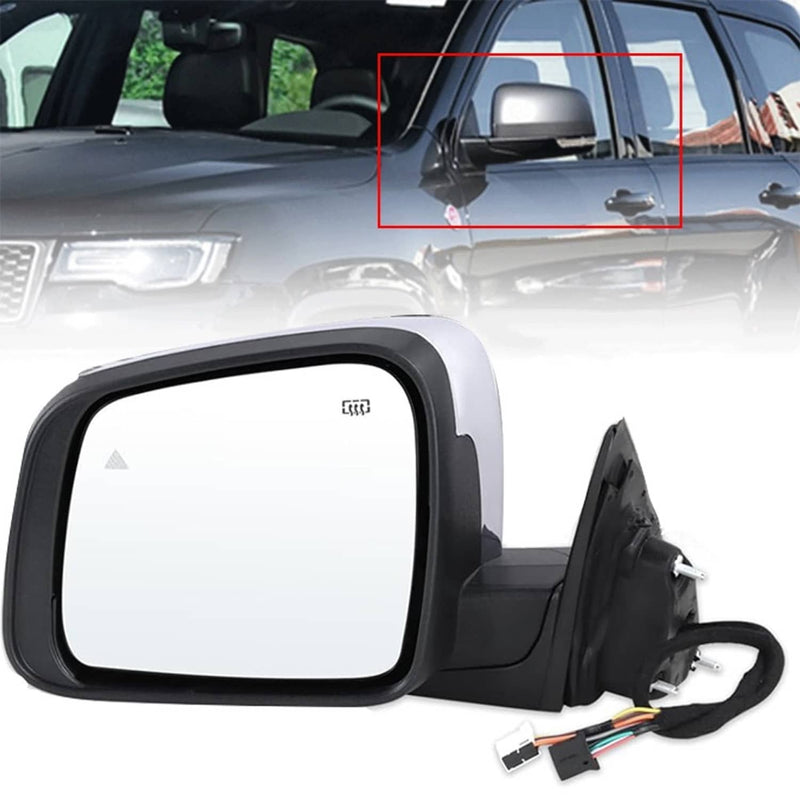 Driver Side Mirror Manual Folding Blind Spot for Jeep Grand Cherokee 2011-22