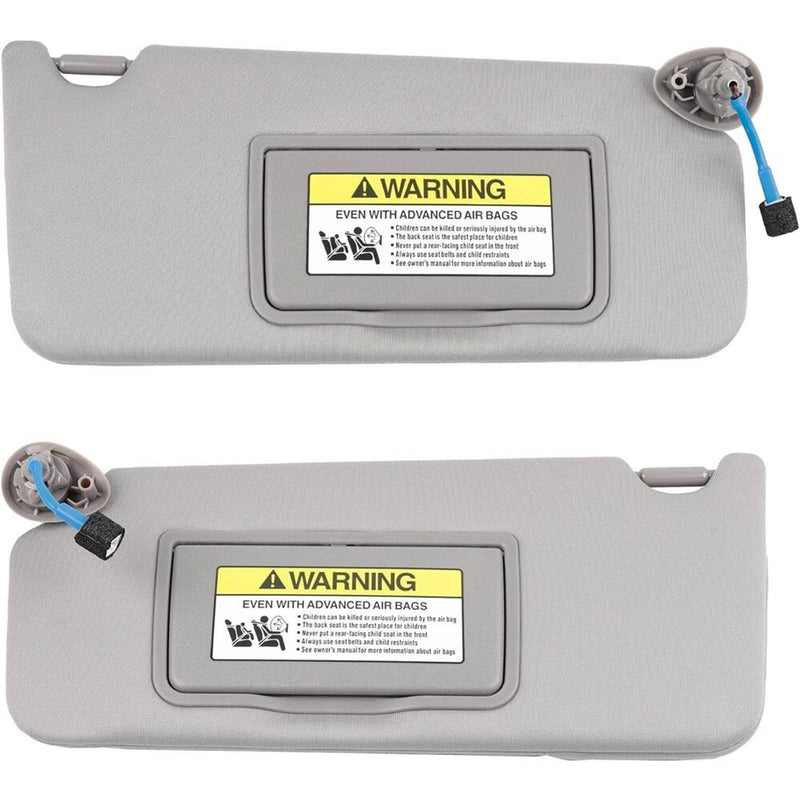 Pair Gray Sun Visor with Light Mirror for Honda Accord 83280TA5A51ZA 2008-2017