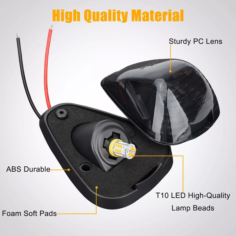5Pcs For Ford F-250 F-350 F450 Super Duty Smoke LED Cab Roof Lights Marker Amber