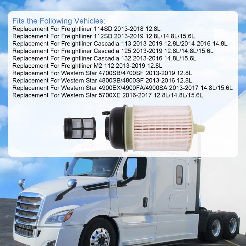 PF9908 Fuel Filter and Oil Filter P551005 for Freightliner Cascadia DD13 DD15 DD