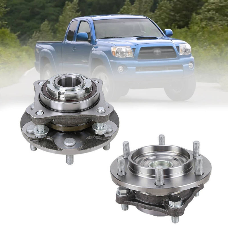 Pair Front Wheel Bearing Hub fit for Toyota 4Runner Tacoma 2WD PreRunner 2005-15