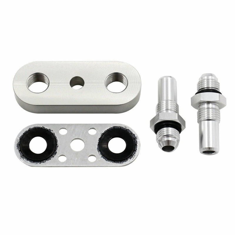 Transmission Cooler Line Adapter Plate 6AN Fittings 6L80E 6L90E 8L90E
