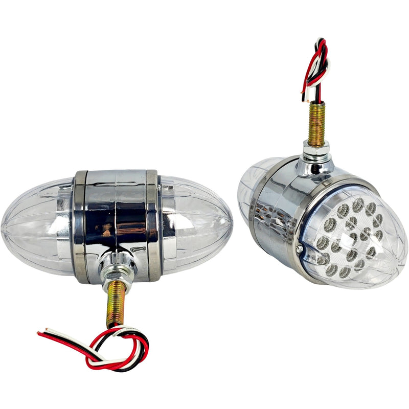 Amber/Red Clear Lens 17 LED Watermelon Light for Columbia Coronado FLD 2X