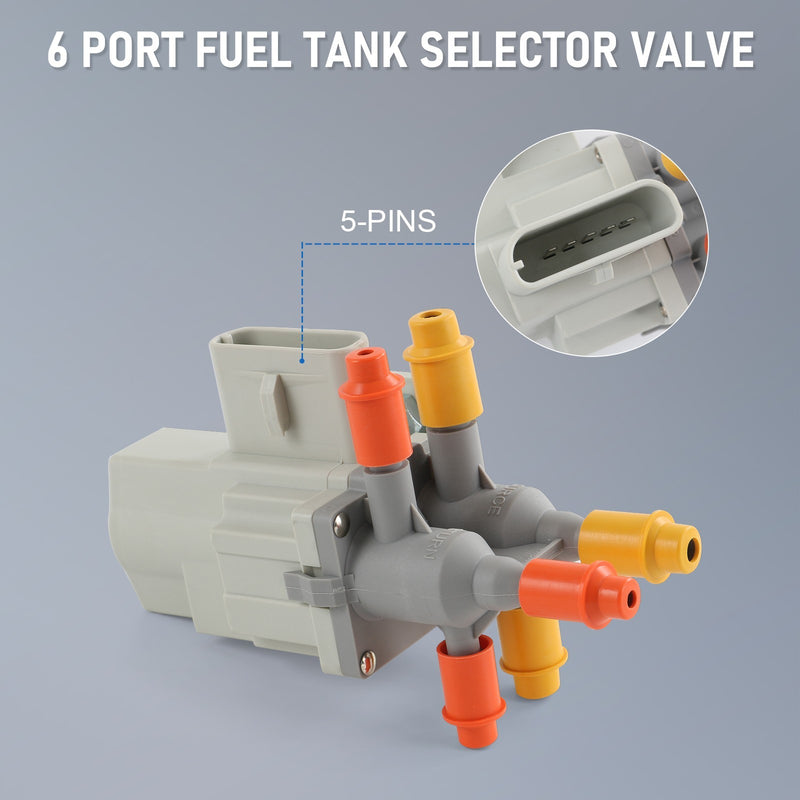 6C3Z9189A Fuel Tank Selector Valve Assembly 6 Ports for Ford Super Duty Diesel