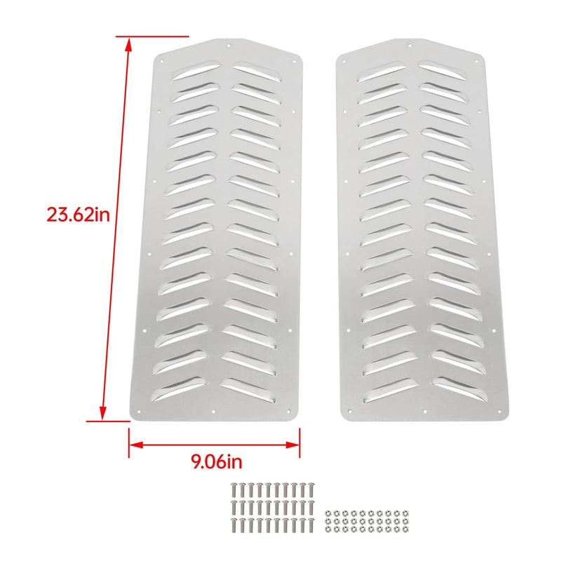 DURAFORCE Universal Car Parts Hood Louver Vent Panel Set Hood Cooling Kit