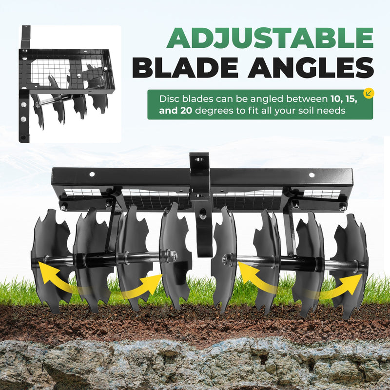 11" Rear Disc Harrow Steel Tow for Universal Tractor Sleeve Hitch Attachment