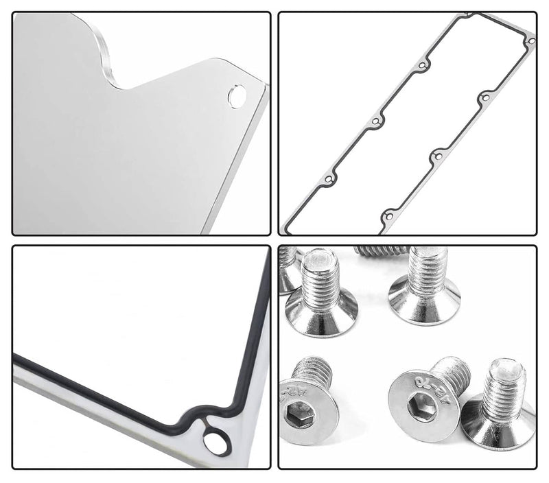 Billet Knock Sensor Delete LSX LS1 for LS Gen 3 Valley Pan Cover Gasket Plate