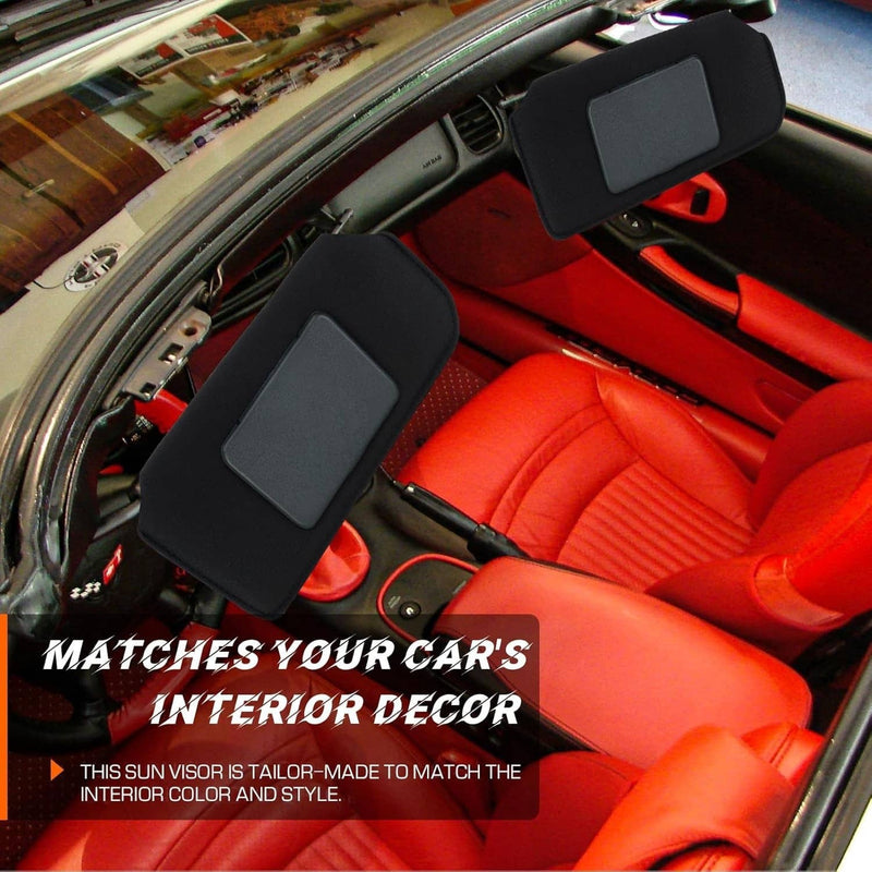 New Updated Sun Visors Sun Shades with Bright LED Light Set for Corvette C5
