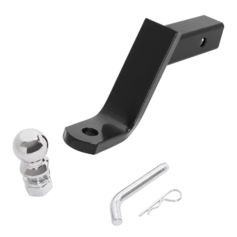 Trailer Hitch Ball Mount With 2" Ball And Pin Fits 2" Receiver 7500 Lbs 6" Drop