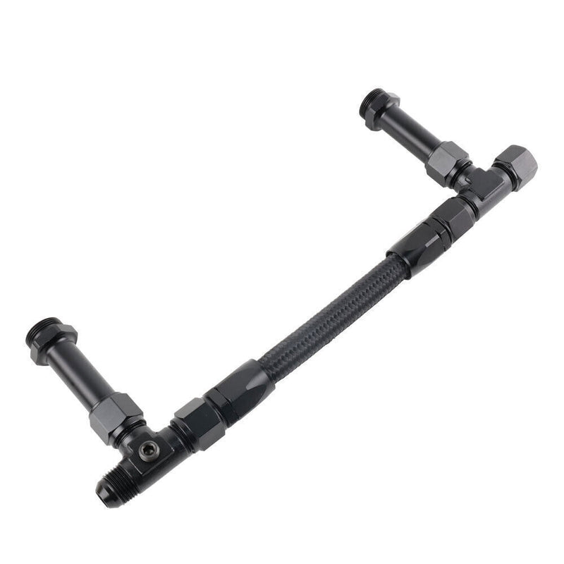 AN8 Dual Feed Carb Fuel Line Braided Kit for Holley 4150 Carburetor