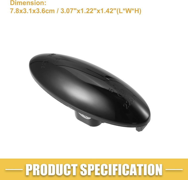 Smoke Lens Amber LED Signal Side Marker Lights for Toyota Yaris Hatchback XP90 2