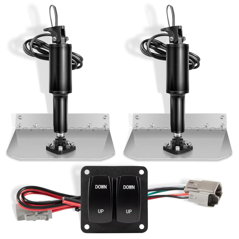 15101-104 Standard Trim Tab Kit Double Rocker Switch for Boat 9" x 12" 16'-25