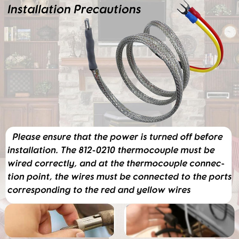 812-0210 Thermocouple 36in for Quadrafire 800 Nova 1000 1100 1200 Stove