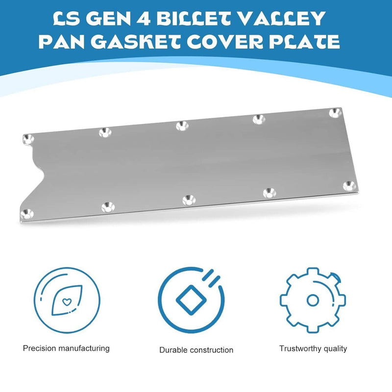 Billet Knock Sensor Delete LSX LS1 for LS Gen 3 Valley Pan Cover Gasket Plate