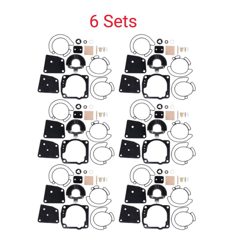 DURAFORCE 435442 436852 Carburetor Rebuild Kit for Johnson Evinrude V4 V6 90 Deg 6-Pack