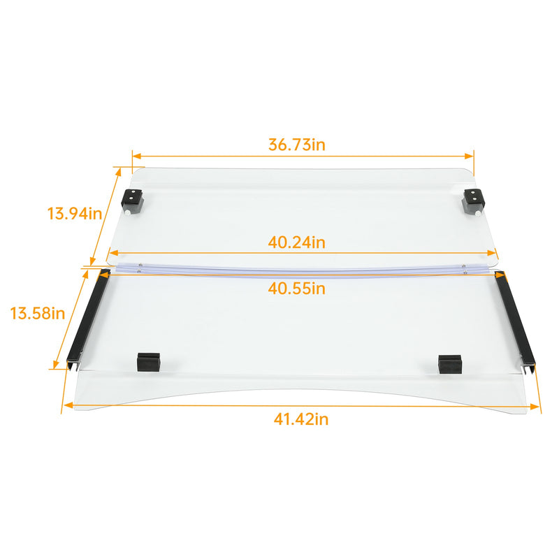 Clear Folding Windshield Windscreen for EZGO TXT 2014-Up Golf Cart