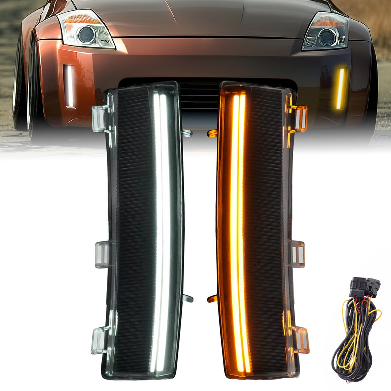 LED Turn Signal Side Marker Lamps DRL for Nissan 350Z 2006-2009 2PCS