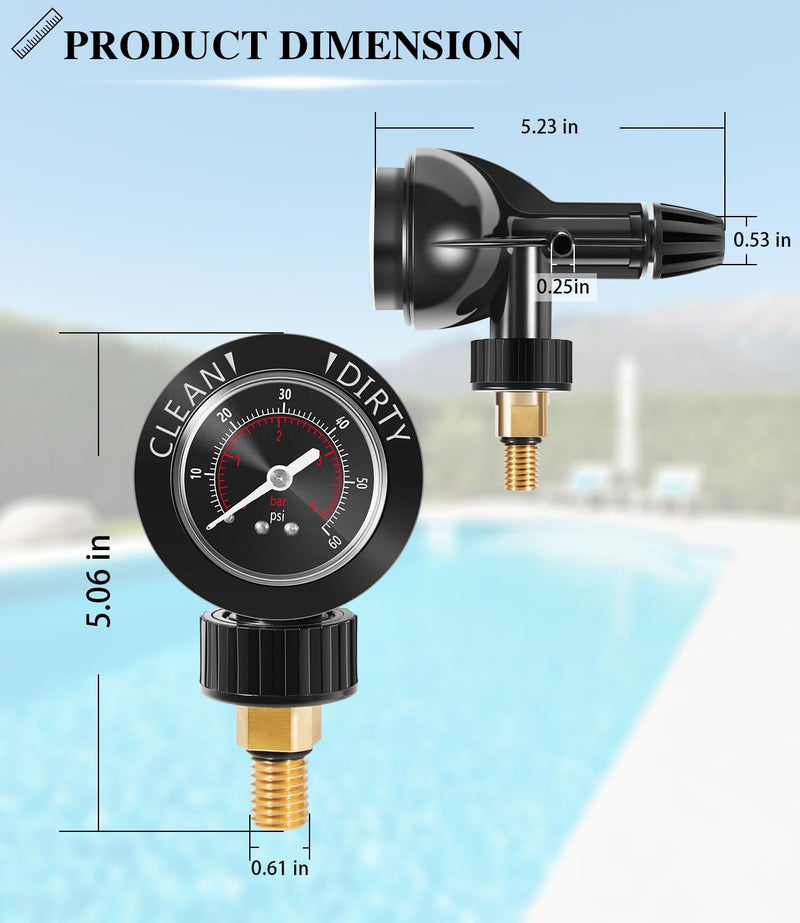 R0357200 Brass Insert Air Gauge Release Valve for Jandy CV CL DEV DEL JS Series